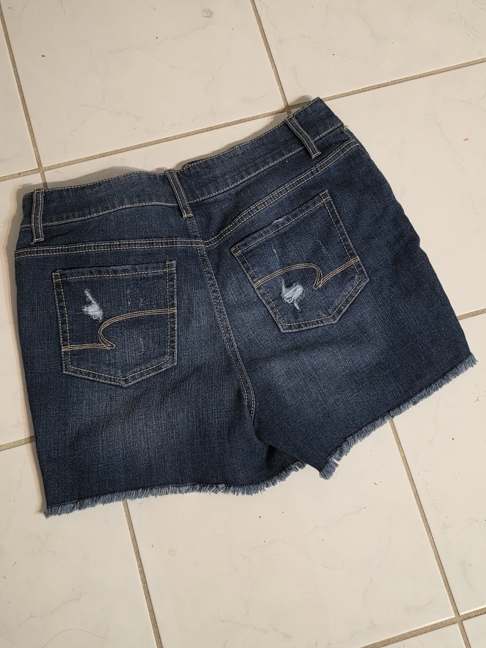 Distressed Denim Shorts 10 Blue Jean Shorts Time & Tru Cut Off Cuffed Summer
